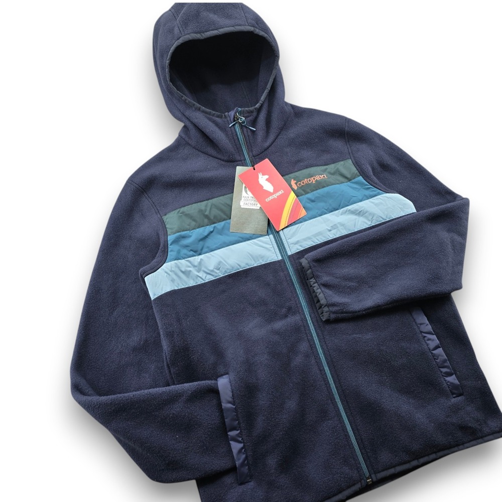 Cotopaxi Teca Fleece Hooded Full-Zip Jacket Mens Small Mariana Trench Blue New